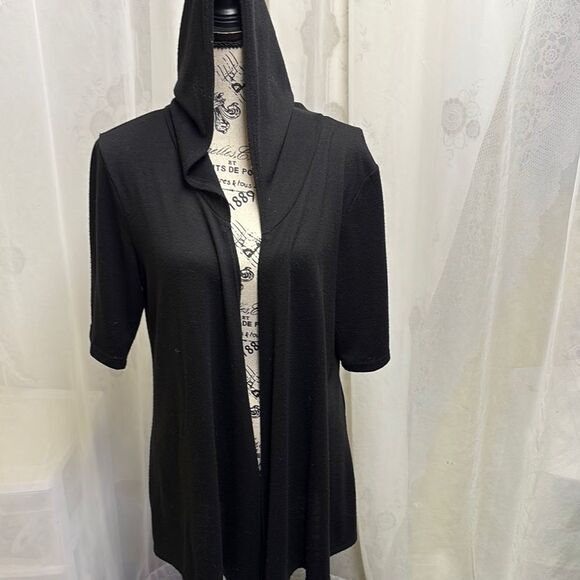 Black Hooded Cardigan - Picture 1 of 3